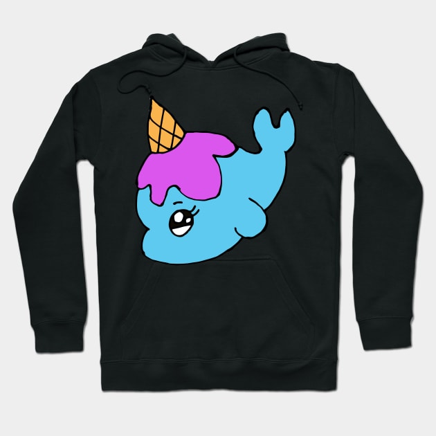 Whale Unicorn Hand Drawn Hoodie by Shadowbyte91